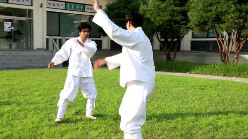 한국의 택견을 배우는 모습 [한국문화재재단 제공. 재판매 및 DB 금지]