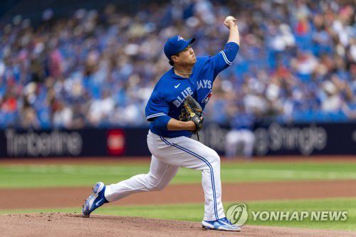 정교한 제구로 444일 만에 승수 추가한 류현진 [USA 투데이/로이터=연합뉴스]