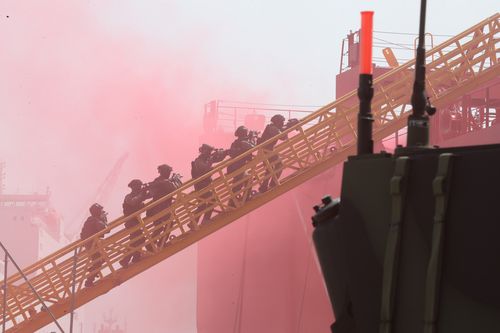 을지연습 테러범 진압 나선 군경들[촬영 장지현]