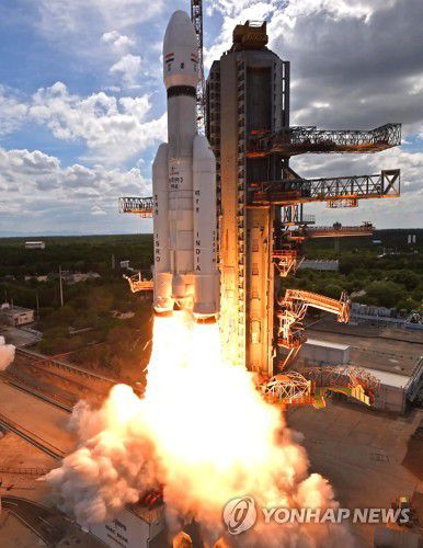 7월 14일 발사되는 찬드라얀 3호(ISRO 사진 제공) [EPA 연합뉴스 자료사진. 재판매 및 DB 금지]