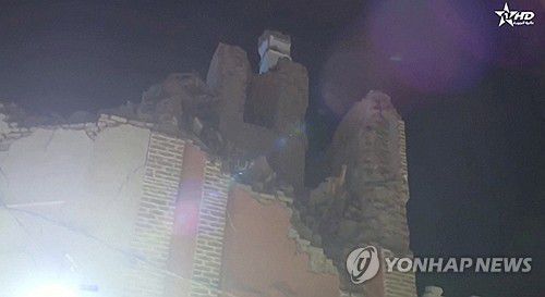 모로코 마라케시 건물이 지진으로 파손된 모습[로이터 연합뉴스]