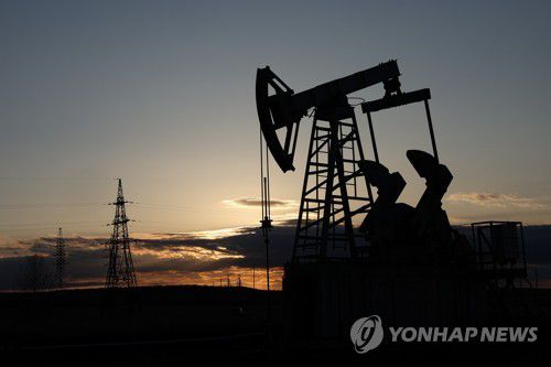 러시아 유전 지대에 있는 원유 펌프잭의 모습[연합뉴스 자료사진]