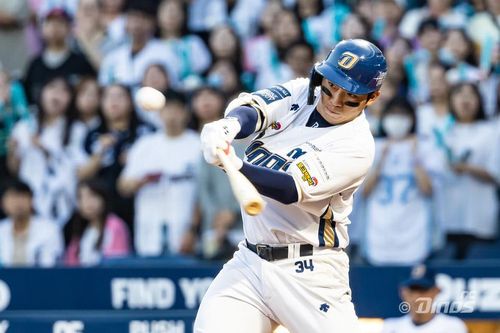 NC 오영수의 2점 홈런 타격 순간[NC 다이노스 제공. 재판매 및 DB 금지]