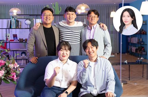 UNIST 송현곤 교수팀송현곤 교수(뒷줄 가운데)와 제1저자인 정지홍 연구원(앞줄 오른쪽), 김믿음 연구원(원형 사진). [울산과학기술원 제공. 재판매 및 DB 금지]