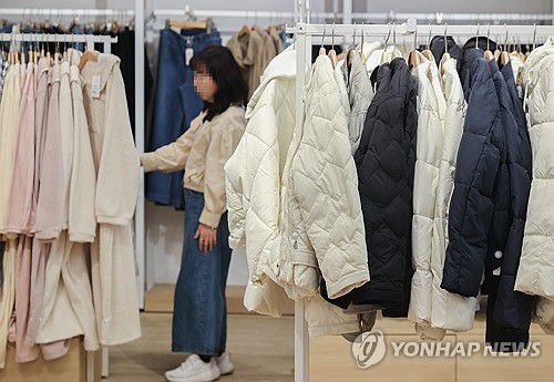 '올겨울 이르다'…유통·패션업계, 벌써 동절기 제품 확대(서울=연합뉴스) 류효림 기자 = 아침·저녁으로 기온이 큰 폭으로 떨어지며 일교차가 커지자 유통·패션업계도 겨울철 제품 판매 준비를 서두르고 있다. 23일 서울 시내 대형마트에서 시민들이 겨울 의류를 살펴보고 있다. 2023.10.23 ryousanta@yna.co.kr