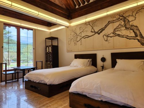 객실 내 침실 공간[도광환 기자 촬영]