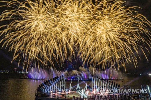 목포 해상쇼[연합뉴스 자료]