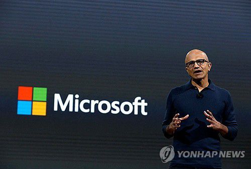 사티아 나델라 마이크로소프트 CEO[로이터 연합뉴스 자료사진. 재판매 및 DB 금지]