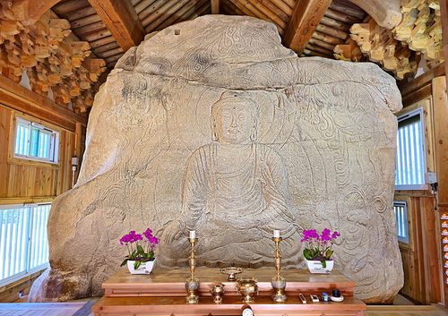 북미륵암 마애불[사진/백승렬 기자]