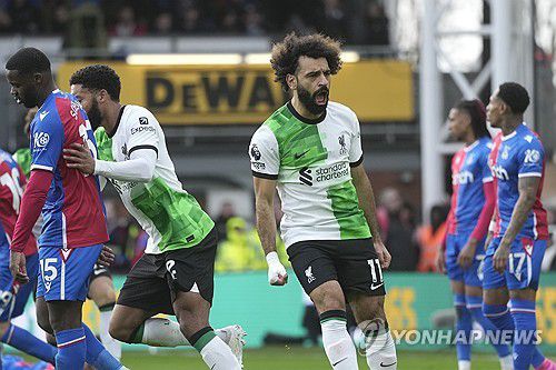 골 넣고 포효하는 살라흐[AP=연합뉴스]