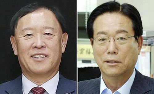 김성기 전 가평군수(왼쪽)와 박영순 전 구리시장[연합뉴스 자료사진]