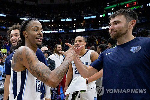 승리의 기쁨 즐기는 자 머랜트(왼쪽)[USA투데이=연합뉴스]