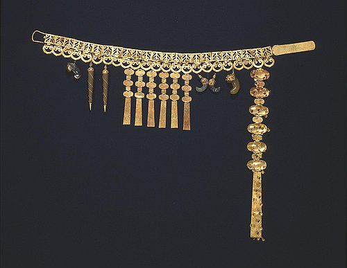 경주 금령총 출토 금제 허리띠[문화재청 제공. 재판매 및 DB 금지]