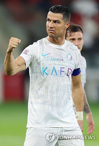 알이티하드와 경기에서 득점 후 기뻐하는 호날두[AFP=연합뉴스]