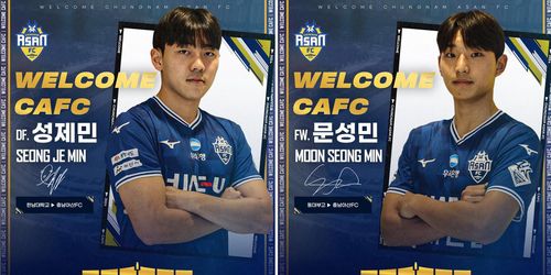 총남아산 유니폼을 입은 성제민과 문성민[충남아산 제공. 재판매 및 DB 금지]