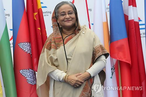 셰이크 하시나 방글라데시 총리[EPA 연합뉴스 자료사진. 재판매 및 DB 금지]