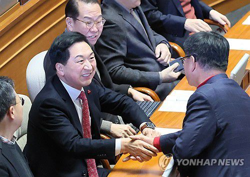 본회의 참석한 김기현 전 대표[연합뉴스 자료사진]