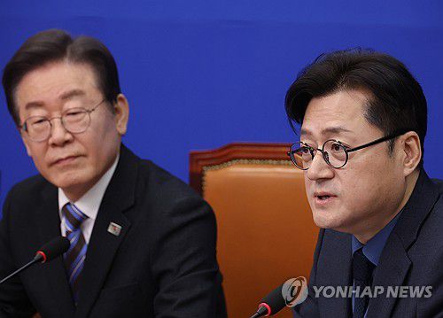 발언하는 홍익표 원내대표(서울=연합뉴스) 신준희 기자 = 더불어민주당 홍익표 원내대표가 2일 국회에서 열린 최고위원회의에서 발언을 하고 있다. 2024.2.2 hama@yna.co.kr