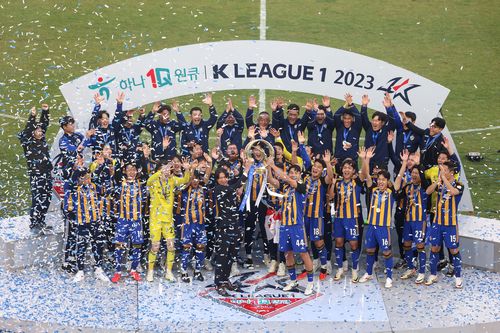 2023시즌 K리그1 챔피언에 오른 울산 HD[울산 현대 제공. 재판매 및 DB 금지]