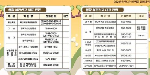 안내문[완도군 제공·재판매 및 DB 금지]