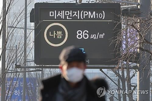 미세먼지 '나쁨'[연합뉴스 자료사진]