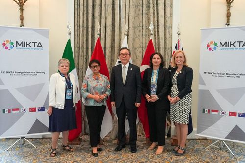 제25차 믹타(MIKTA) 외교장관회의에 참석한 조태열 외교장관[외교부 제공]