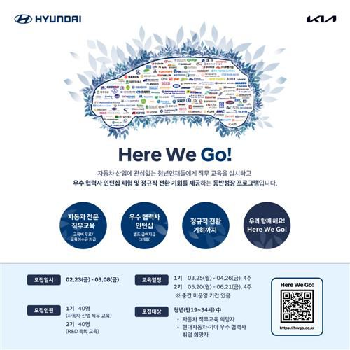 협력사 채용 지원 프로그램 '히어 위 고' 포스터[현대차그룹 제공. 재판매 및 DB 금지]