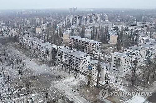 폭격으로 폐허가 된 아우디이우카 [타스=연합뉴스 자료사진. 재판매 및 DB 금지]