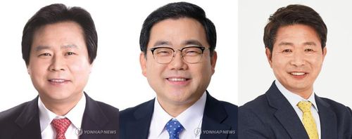 왼쪽부터 국민의힘 강기윤, 민주당 허성무, 녹색정의당 여영국 후보[연합뉴스 자료사진·선관위 제공]