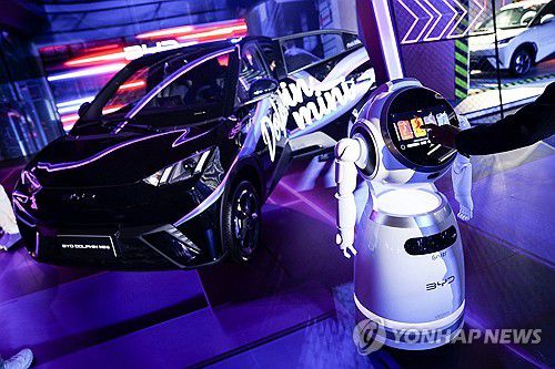 중국 대표 전기차업체 BYD의 전기차[로이터 연합뉴스 자료사진. 재판매 및 DB 금지]