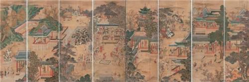 '곽분양행락도' 보존 처리 전 모습 독일 라이프치히 그라시민족학박물관 소장 [국외소재문화재재단 제공. 재판매 및 DB 금지]