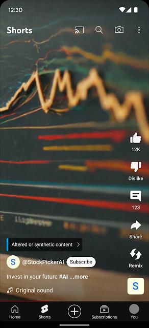 동영상 플레이어의 '라벨' 표시 예시[구글 웹사이트 캡처]