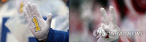 1번과 2번(대전=연합뉴스) 양영석 기자 = 22대 국회의원 선거 공식 선거운동 첫날인 28일 대전 유성을 선거구에 출마한 여야 후보의 선거 운동원들이 유권자들에게 각 당의 번호를 상징하는 1번과 2번을 표시하며 지지를 부탁하고 있다 2024.3.28 youngs@yna.co.kr