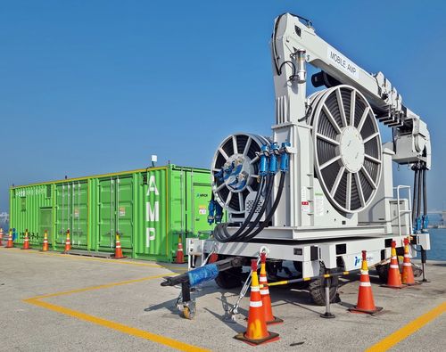 인천항에 설치된 육상전원공급설비[인천항만공사 제공. 재판매 및 DB 금지]