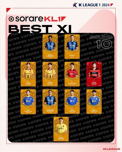 하나은행 K리그1 2024 10라운드 베스트 11[한국프로축구연맹 제공. 재판매 및 DB 금지]