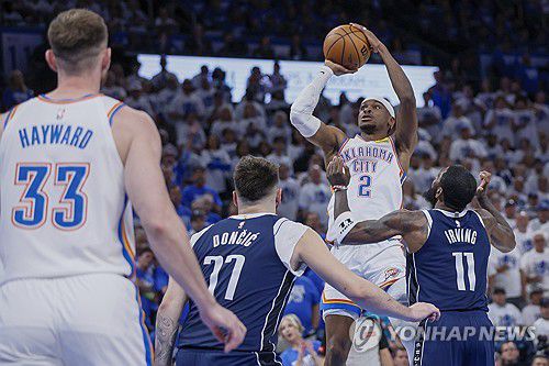 샤이 길저스 알렉산더(2번)의 슛[AP=연합뉴스]