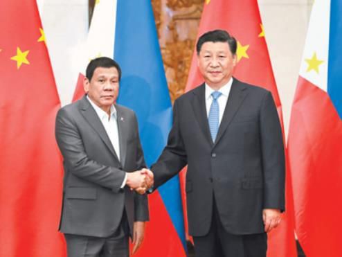 로드리고 두테르테 필리핀 대통령과 시진핑 중국 국가주석[중국 인민일보 캡처. 재판매 및 DB 금지]