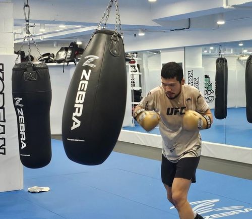 훈련 중인 홍준영[홍준영 SNS 캡처. 재판매 및 DB 금지]