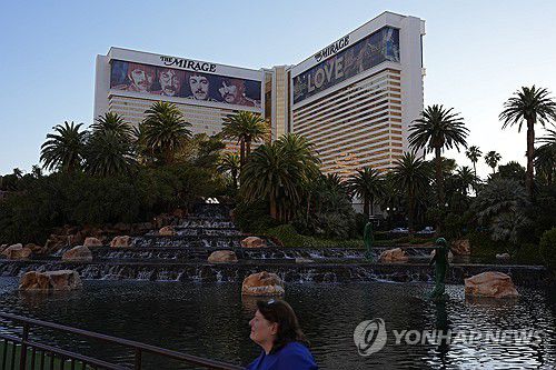 라스베이거스의 미라지 호텔[AP 연합뉴스 자료사진. 재판매 및 DB 금지]