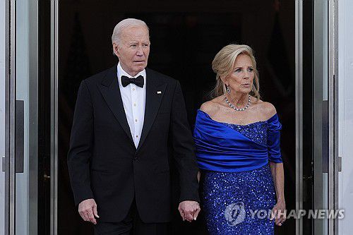 조 바이든 미국 대통령 부부[AP 연합뉴스 자료 사진. 재판매 및 DB 금지]