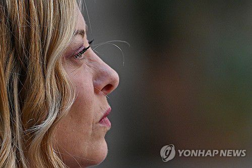 조르자 멜로니 총리[AFP 연합뉴스 자료사진. 재판매 및 DB 금지]