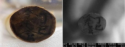 봉축편으로 추정되는 직경 2.3㎝ 크기의 목재 막대기[국가유산청 제공. 재판매 및 DB 금지]