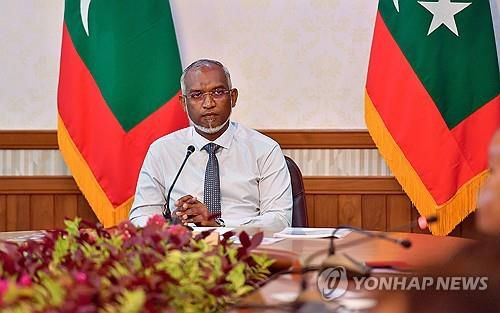 모하메드 무이주 몰디브 대통령[EPA 연합뉴스 자료사진. 재판매 및 DB 금지]