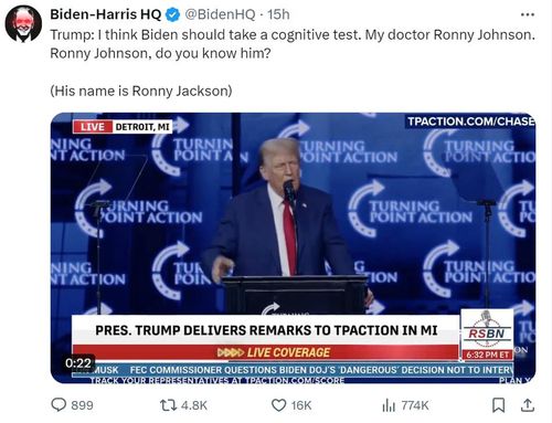 트럼프 말실수 지적하는 바이든 캠프[엑스 캡처. 재판매 및 DB 금지]