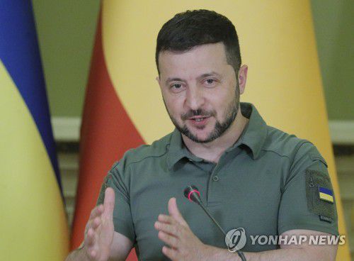 볼로디미르 젤렌스키 우크라이나 대통령[EPA 연합뉴스 자료사진. 재판매 및 DB 금지]
