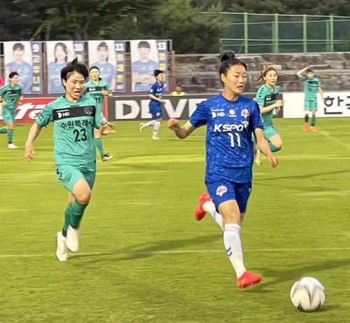 화천 KSPO와 수원FC 위민의 경기 장면[한국여자축구연맹 제공. 재판매 및 DB 금지]