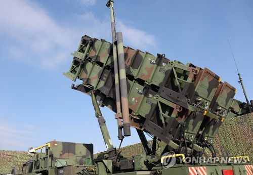 공군 제3미사일방어여단에 배치된 패트리엇 미사일[연합뉴스 자료사진]