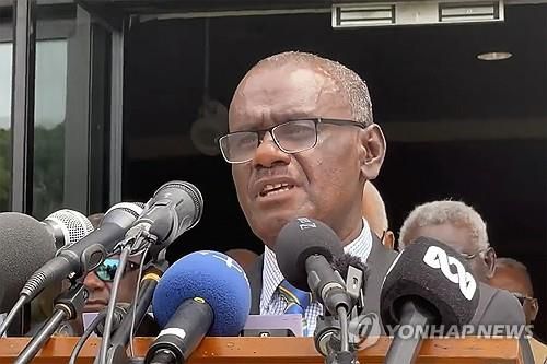 제러마이아 머넬레 솔로몬제도 총리[AP 연합뉴스 자료사진. 재판매 및 DB 금지]