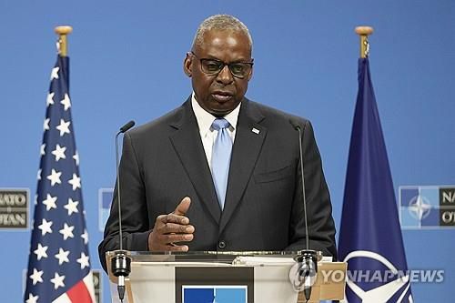 오스틴 미국 국방부 장관[AP 연합뉴스 자료사진. 재판매 및 DB 금지]