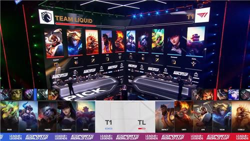 T1 대 팀 리퀴드 혼다(TL)[아프리카TV EWC 2024 공식 중계방송 캡처]